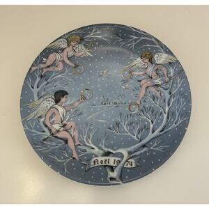 Haviland Limoges The 12 Days Of Christmas Plate Five Gold Rings 1974 Signed